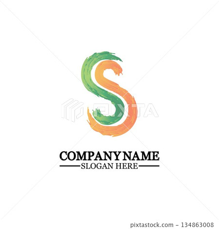 grunge letter S, vector design element,S grungy font, brush, logo, symbol, icon, graphic, vector . grunge letter S, vector design element,S grungy font, brush, logo, symbol, icon, graphic, vector . 134863008