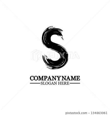grunge letter S, vector design element,S grungy font, brush, logo, symbol, icon, graphic, vector . grunge letter S, vector design element,S grungy font, brush, logo, symbol, icon, graphic, vector . 134863061