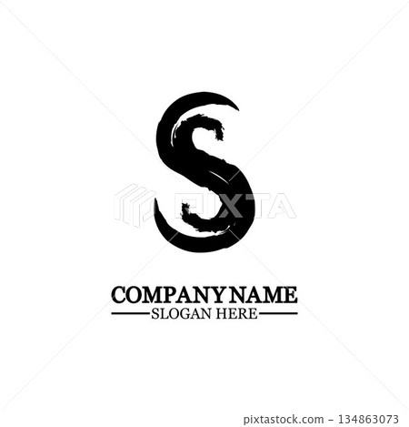 grunge letter S, vector design element,S grungy font, brush, logo, symbol, icon, graphic, vector . grunge letter S, vector design element,S grungy font, brush, logo, symbol, icon, graphic, vector . 134863073