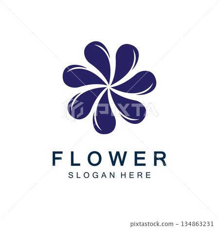 flowers design vector for spa, boutique, beauty salon, cosmetician, shop, yoga class, hotel and resort 134863231