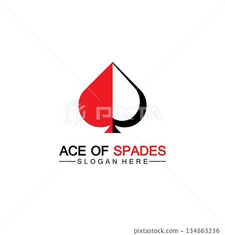 Ace of Spades icon logo design. Flat related icon for web and mobile applications. It can be used as - logo, pictogram, icon, infographic element. Illustration. Ace of Spades icon logo design. Flat related icon for web and mobile applications. It can be used as - logo, pictogram, icon, infographic element. Illustration. 134863236