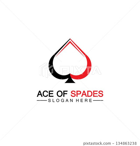 Ace of Spades icon logo design. Flat related icon for web and mobile applications. It can be used as - logo, pictogram, icon, infographic element. Illustration. Ace of Spades icon logo design. Flat related icon for web and mobile applications. It can be used as - logo, pictogram, icon, infographic element. Illustration. 134863238