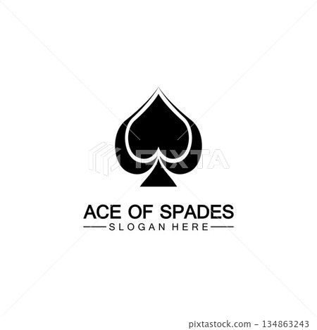 Ace of Spades icon logo design. Flat related icon for web and mobile applications. It can be used as - logo, pictogram, icon, infographic element. Illustration. Ace of Spades icon logo design. Flat related icon for web and mobile applications. It can be used as - logo, pictogram, icon, infographic element. Illustration. 134863243