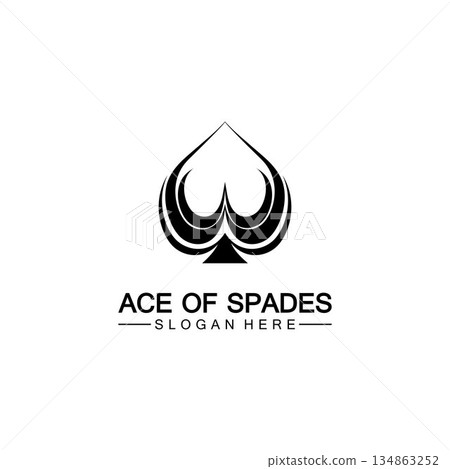 Ace of Spades icon logo design. Flat related icon for web and mobile applications. It can be used as - logo, pictogram, icon, infographic element. Illustration. Ace of Spades icon logo design. Flat related icon for web and mobile applications. It can be used as - logo, pictogram, icon, infographic element. Illustration. 134863252