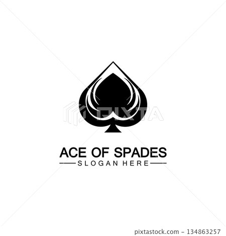 Ace of Spades icon logo design. Flat related icon for web and mobile applications. It can be used as - logo, pictogram, icon, infographic element. Illustration. Ace of Spades icon logo design. Flat related icon for web and mobile applications. It can be used as - logo, pictogram, icon, infographic element. Illustration. 134863257