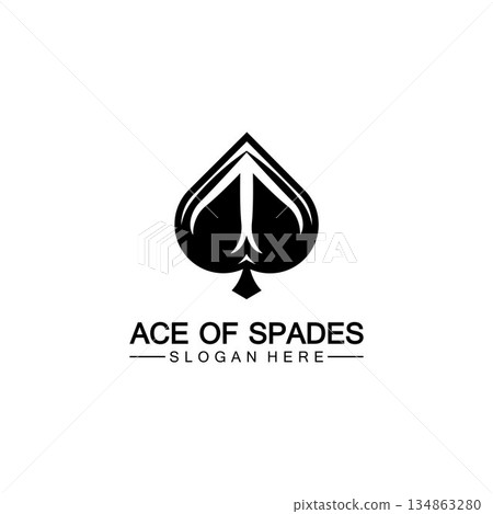 Ace of Spades icon logo design. Flat related icon for web and mobile applications. It can be used as - logo, pictogram, icon, infographic element. Illustration. Ace of Spades icon logo design. Flat related icon for web and mobile applications. It can be used as - logo, pictogram, icon, infographic element. Illustration. 134863280