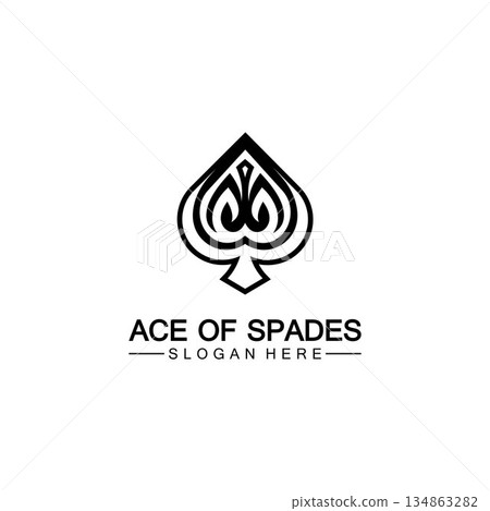 Ace of Spades icon logo design. Flat related icon for web and mobile applications. It can be used as - logo, pictogram, icon, infographic element. Illustration. Ace of Spades icon logo design. Flat related icon for web and mobile applications. It can be used as - logo, pictogram, icon, infographic element. Illustration. 134863282