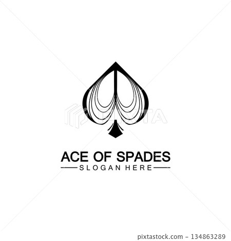 Ace of Spades icon logo design. Flat related icon for web and mobile applications. It can be used as - logo, pictogram, icon, infographic element. Illustration. Ace of Spades icon logo design. Flat related icon for web and mobile applications. It can be used as - logo, pictogram, icon, infographic element. Illustration. 134863289