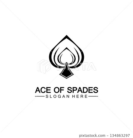 Ace of Spades icon logo design. Flat related icon for web and mobile applications. It can be used as - logo, pictogram, icon, infographic element. Illustration. Ace of Spades icon logo design. Flat related icon for web and mobile applications. It can be used as - logo, pictogram, icon, infographic element. Illustration. 134863297