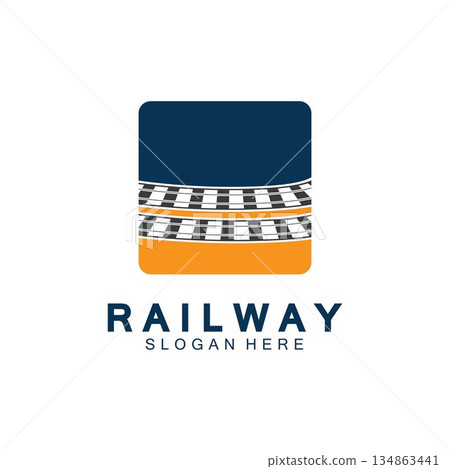 Simple Rail logo vector icon design illustration Simple Rail logo vector icon design illustration 134863441