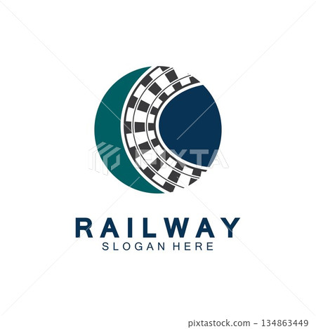 Simple Rail logo vector icon design illustration-插圖素材 [134863449] - PIXTA圖庫