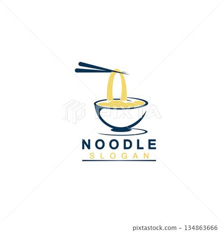 Noodle logo Vector Icon llustration design template.Suitable for any business related to ramen, noodles, fast food restaurants, Korean food, Japanese food or any other business on a white background. Noodle logo Vector Icon llustration design template.Suitable for any business related to ramen, noodles, fast food restaurants, Korean food, Japanese food or any other business on a white background. 134863666