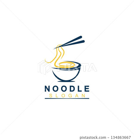Noodle logo Vector Icon llustration design template.Suitable for any business related to ramen, noodles, fast food restaurants, Korean food, Japanese food or any other business on a white background. Noodle logo Vector Icon llustration design template.Suitable for any business related to ramen, noodles, fast food restaurants, Korean food, Japanese food or any other business on a white background. 134863667