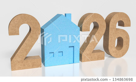 2026 Housing Market and Future Home Ownership Concept 3d render. 134863698