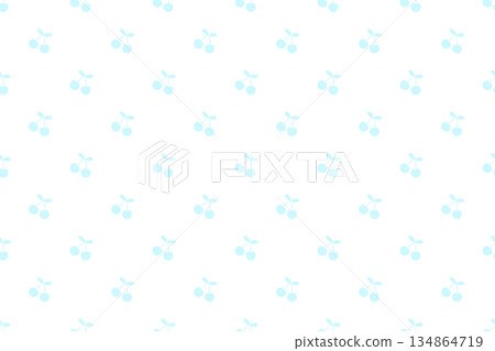 Cherry Pattern Blue Cherry Pattern Blue 134864719