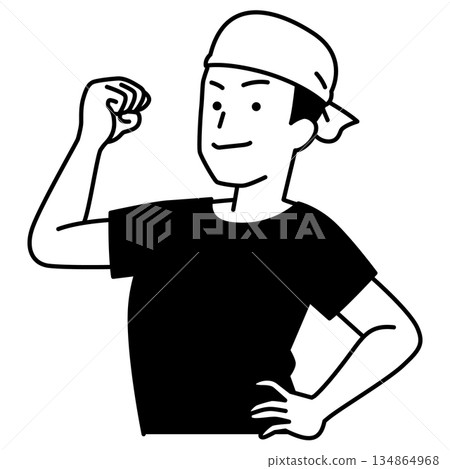 A reliable male waiter at an izakaya 134864968