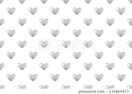 閃亮的心形圖案灰色 134864977