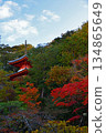 Tahoto Pagoda surrounded by autumn leaves 134865649
