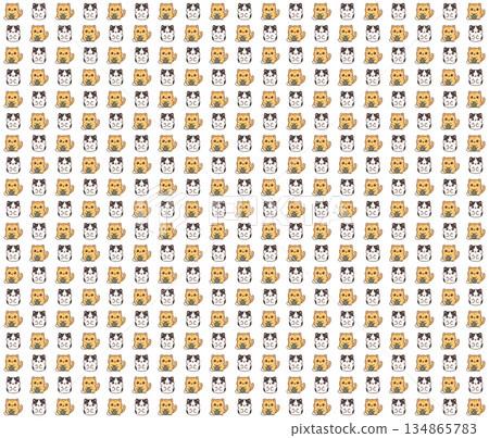 Cute cat pattern Cute cat pattern 134865783