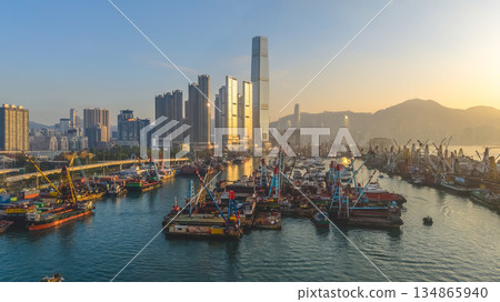Dec 24 2025 New Yau Ma Tei Typhoon Shelter in West Kowloon Hong Kong Dec 24 2025 New Yau Ma Tei Typhoon Shelter in West Kowloon Hong Kong 134865940
