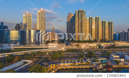 Dec 24 2025 Modern High Rise Apartment Buildings in West Kowloon Hong Kong Dec 24 2025 Modern High Rise Apartment Buildings in West Kowloon Hong Kong 134865941