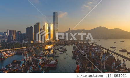 Dec 24 2025 New Yau Ma Tei Typhoon Shelter in West Kowloon Hong Kong Dec 24 2025 New Yau Ma Tei Typhoon Shelter in West Kowloon Hong Kong 134865951
