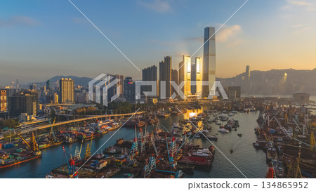 Dec 24 2025 New Yau Ma Tei Typhoon Shelter in West Kowloon Hong Kong Dec 24 2025 New Yau Ma Tei Typhoon Shelter in West Kowloon Hong Kong 134865952