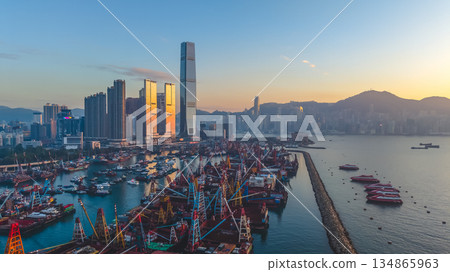 Dec 24 2025 New Yau Ma Tei Typhoon Shelter in West Kowloon Hong Kong Dec 24 2025 New Yau Ma Tei Typhoon Shelter in West Kowloon Hong Kong 134865963