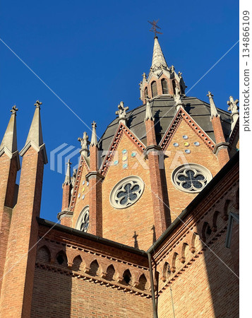 Neogothic Chiesa Parrocchiale di Santa Maria di Venezzano, Bologna. Italy Neogothic Chiesa Parrocchiale di Santa Maria di Venezzano, Bologna. Italy 134866109