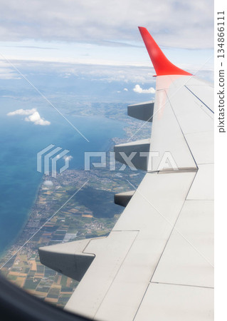 View from the plane of Costanza lake, Zurich, Swissland View from the plane of Costanza lake, Zurich, Swissland 134866111