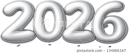 2026年氣球裝飾插圖 134866167