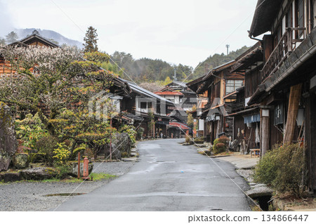 Spring on the Nakasendo road and Tsumago-juku Spring on the Nakasendo road and Tsumago-juku 134866447
