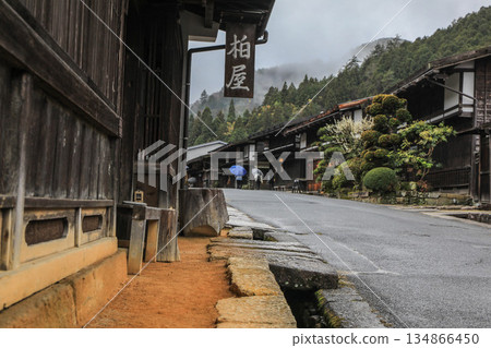 Spring on the Nakasendo road and Tsumago-juku 134866450