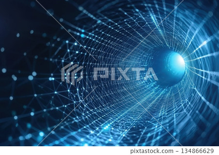 Encrypted Digital Tunnel with Light Pulses Symbolizing Data Transfer and Connectivity Encrypted Digital Tunnel with Light Pulses Symbolizing Data Transfer and Connectivity 134866629