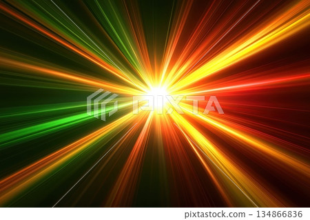 Abstract Digital Composition of Sharp Refracted Light Rays in Vivid Colors Abstract Digital Composition of Sharp Refracted Light Rays in Vivid Colors 134866836