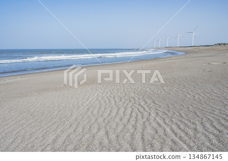 茨城縣柳川海岸的沙浪(神棲市) 茨城縣柳川海岸的沙浪(神棲市) 134867145