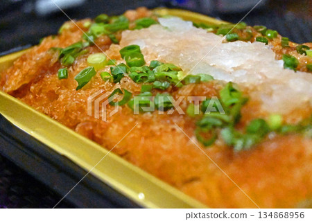 Radish and pork cutlet bowl Radish and pork cutlet bowl 134868956