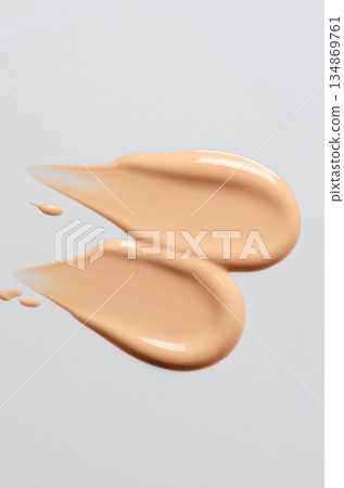 Skin foundation or makeup base. Cosmetic product. 134869761