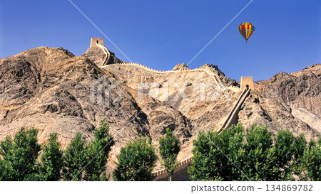 長城壯麗景色，長城是世界遺產 134869782