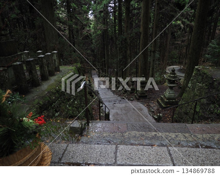 Landscape with stone steps 134869788
