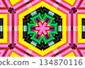 Two-color pencil kaleidoscope 134870116