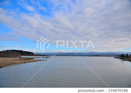 Snow-capped Mount Hakusan seen from Shibayamagata in Kaga City, Ishikawa Prefecture Snow-capped Mount Hakusan seen from Shibayamagata in Kaga City, Ishikawa Prefecture 134870396