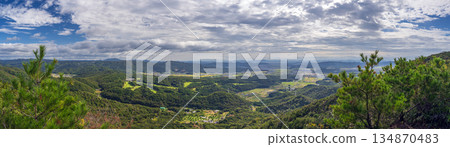 從岡山城眺望岡山平原 從岡山城眺望岡山平原 134870483