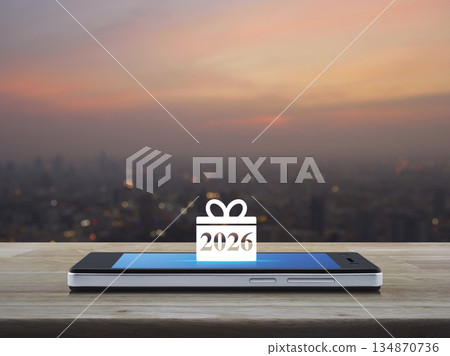 Business happy new year 2026 shop online concept 134870736