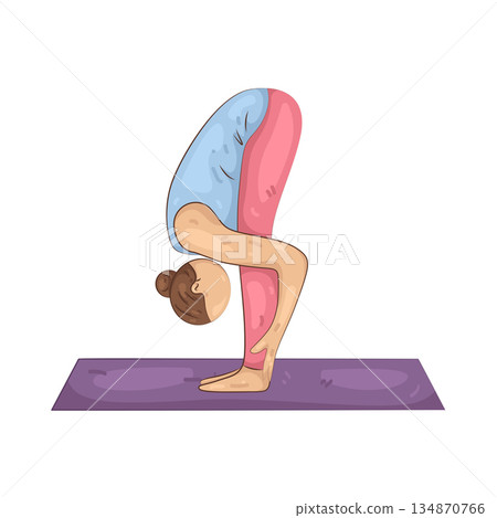 Illustration of Uttanasana Pose 134870766