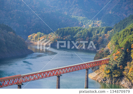 Autumn scenery of Okuoikojo Station in Kawanehon Town (Shizuoka Prefecture) Autumn scenery of Okuoikojo Station in Kawanehon Town (Shizuoka Prefecture) 134870979