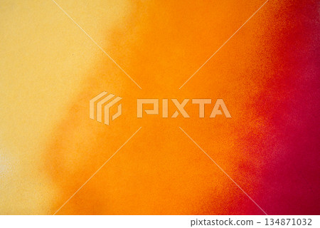 A background painted with warm color gradient spray paint 134871032