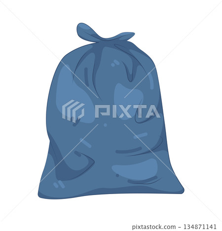 Illustration of garbage bag  134871141
