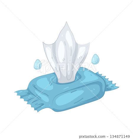 Illustration of wet wipes  134871149