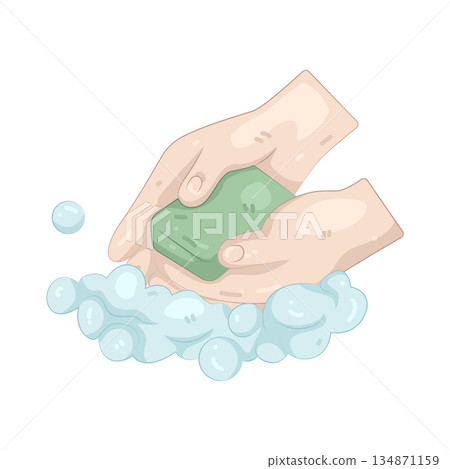 Illustration of hand wash 134871159